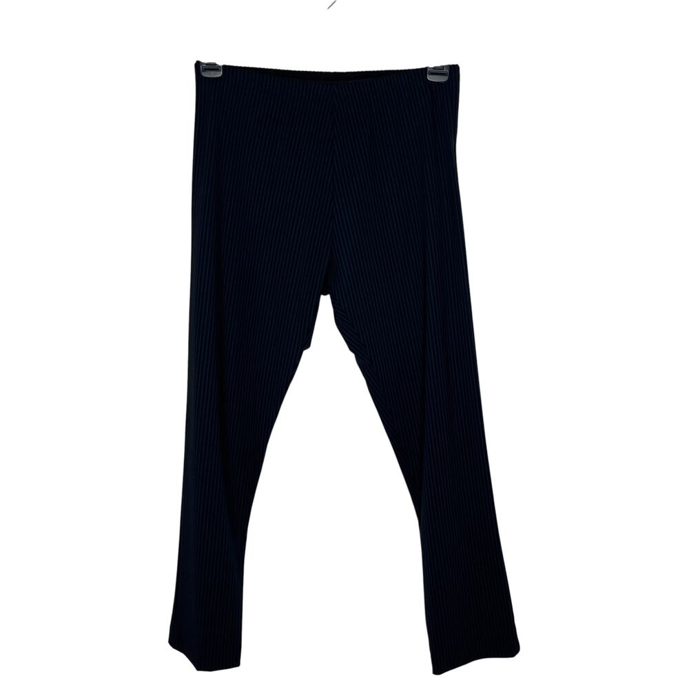Porto San Francisco Womens Capri Pants 1 Small Black Stripe USA Italian Fabric